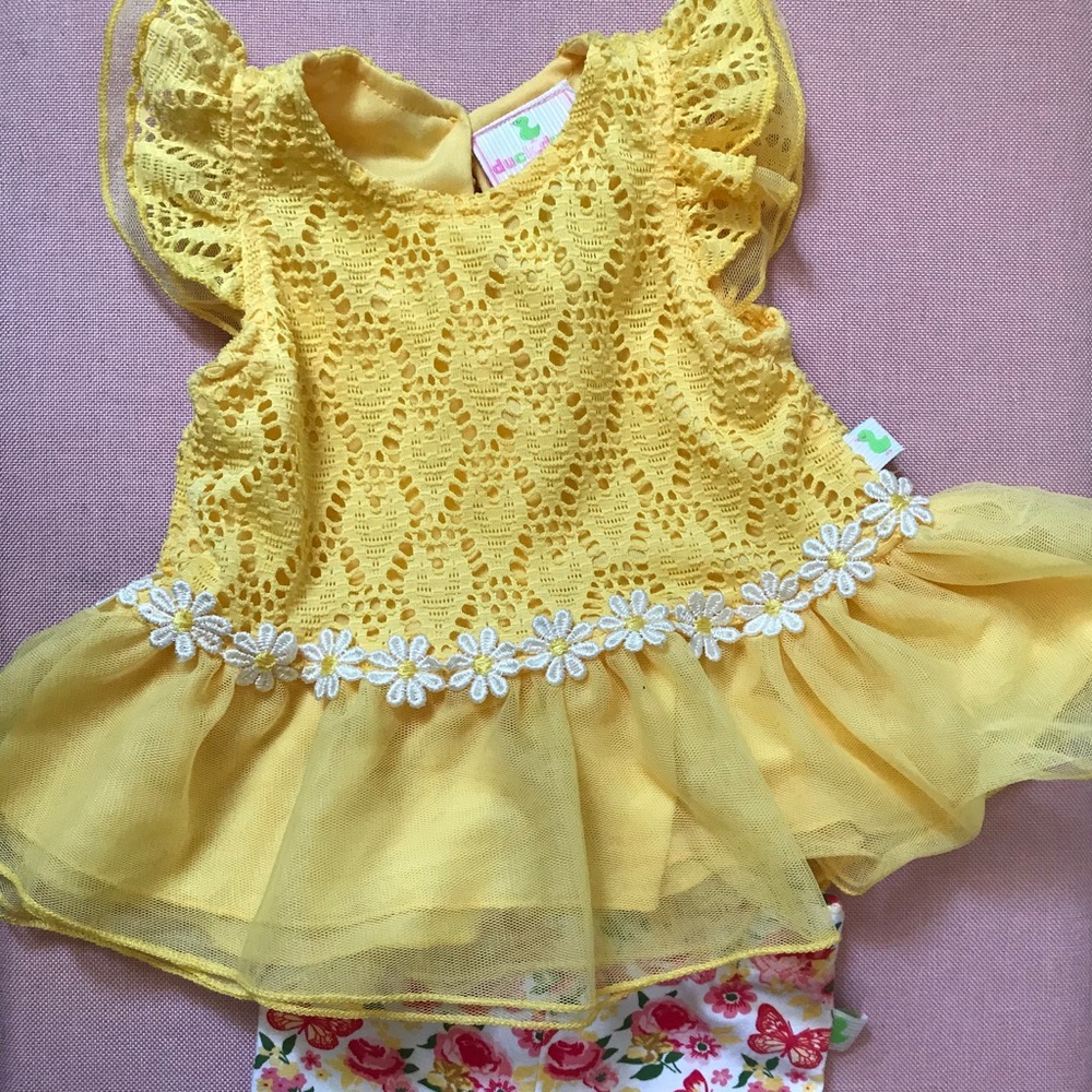 Baby dress with matching shorts